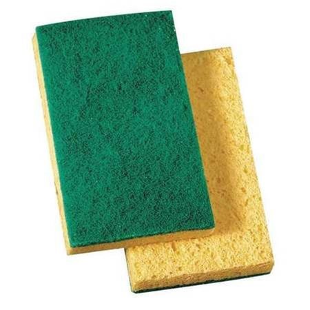 PINPOINT 9.6 x 2.68 in. Synthetic Fiber Scrubber SpongeGreen & Yellow PI960770